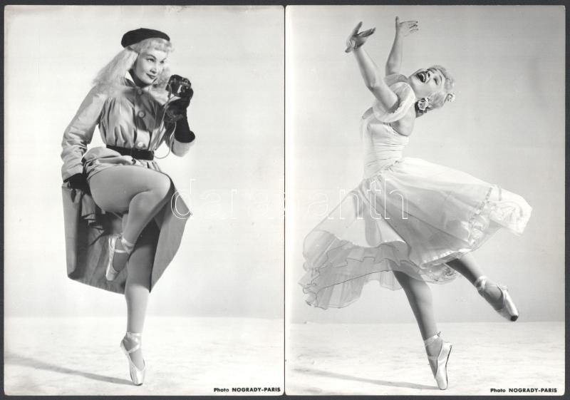 cca 1960 Hölgyről készült művészfotók, 5 db Nogrady párizsi műterméből (Photo Nogrady - Paris), egyiken kis szakadással, 18x13 cmx5 - Image 3