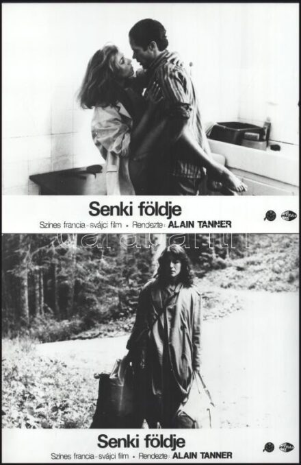 cca 1985 ,,Senki földje" című francia - svájci film jelenetei és szereplői, 15 db vintage produkciós filmfotó ezüst zselatinos fotópapíron, a használatból eredő (esetleges) kisebb hibákkal, 18x24 cm
