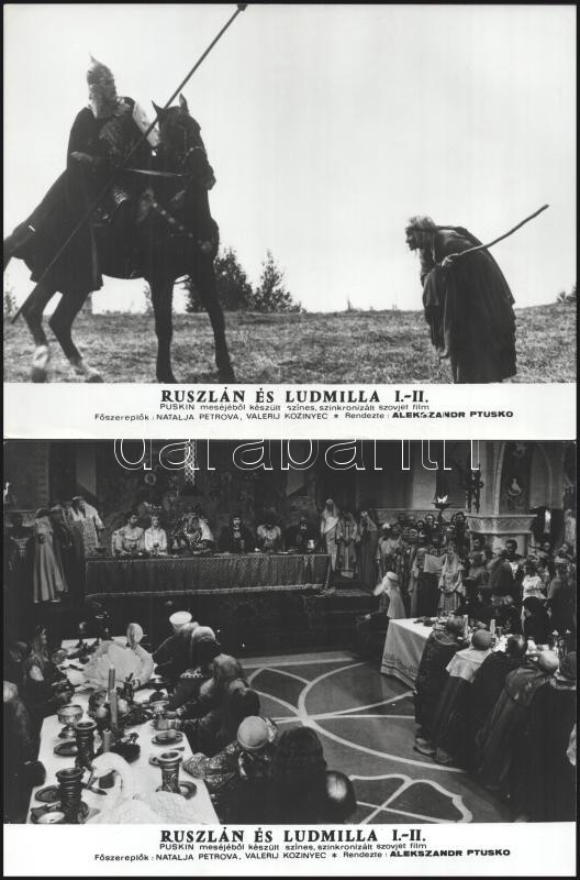 cca 1972 ,,Ruszlán és Ludmilla" című szovjet film jelenetei és szereplői, 21 db vintage produkciós filmfotó ezüst zselatinos fotópapíron, a használatból eredő (esetleges) kisebb hibákkal, 18x24 cm - Image 4
