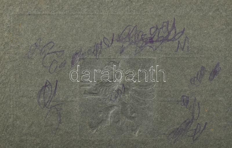 cca 1910-1920 Hornyánszky Viktor csász. és kir. udvari könyvnyomdája Budapest, dekoratív, dombornyomott, szecessziós reklámlap, jó állapotban, 16,5x11 cm - Image 3