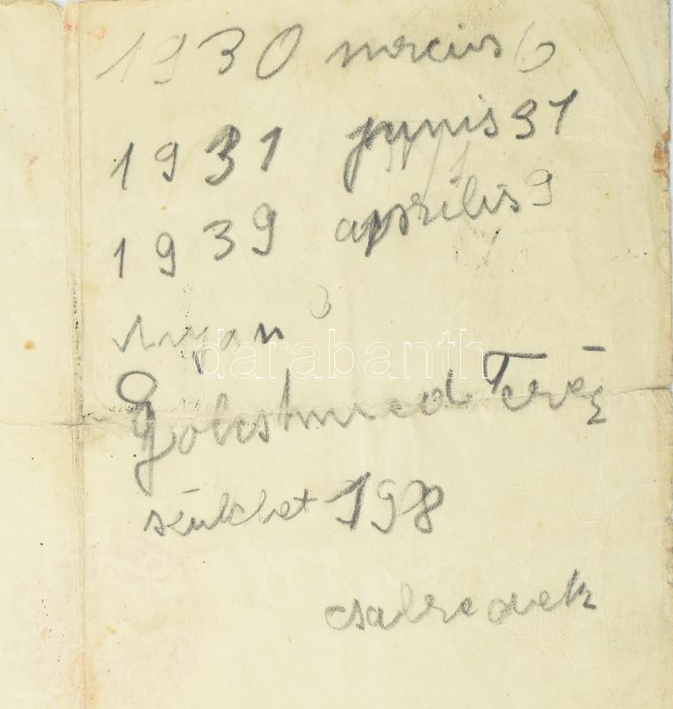 1944 Bp., a Svájci Követség által kiállított menlevél (Schutzpass) Reich Márton és családja részére, 1944. okt. 23. - Image 4