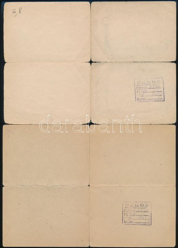 1945 Mauthauseni koncentrációs táborból szabadult magyar, tiszacsegei születésű személy, ideiglenes igazolványa, 1945. jul. 12., Ujjlenyomattal, angol és német nyelven. Valamint a felső-ausztriai Wels városának igazolása, hogy az illető az amerikai hadser - Image 4