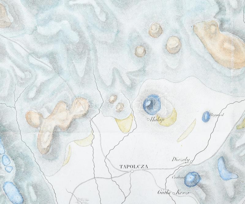 Carte géologique des bords de Lac Balaton - (A Balaton színezett, rézmetszetes geológiai térképe 1813-ból.) Színezett rézmetszet. N. L. Rousseau. megjelent: Beudant, Francois Sulpice: ,,Voyage mineralogique et geologique en Hongrie, pendant l'année 1818" - Image 3