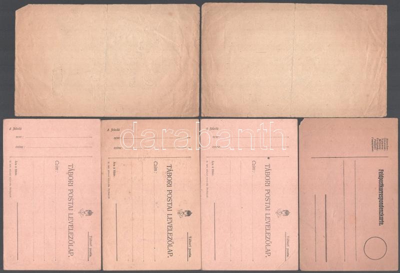 14 db I. világháborús tábori posta levelezőlap, rajtuk ceruzarajzok, karikatúrák (főként háborús, katonai témában). Jelzéssel, jelzés nélkül. Vegyes állapotban, 15x10 cm körüli méretben. - Image 2