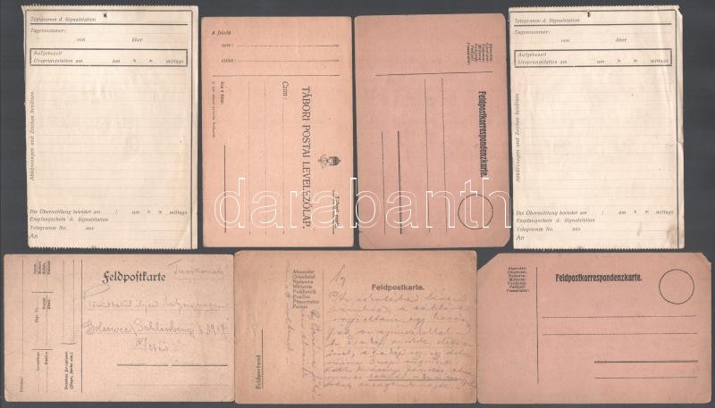 14 db I. világháborús tábori posta levelezőlap, rajtuk ceruzarajzok, karikatúrák (főként háborús, katonai témában). Jelzéssel, jelzés nélkül. Vegyes állapotban, 15x10 cm körüli méretben. - Image 4