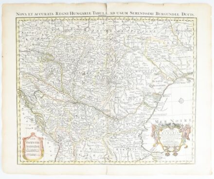 Le Royaume de Hongrie et des Pays qui en dependoient autrefois. Dressée sur un grand nombre de memoires et Cartes manuscrites ou imprimées. Rectifiez par les Observations du Cte. Marsilii et quelques autres. Par Guillaume De l'Isle Geographe de l'Academie
