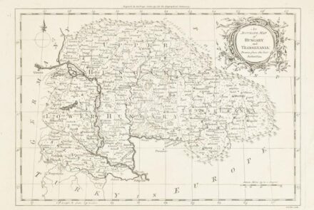 An accurate map of Hungary and Transilvania - drawn from the best authorities. (Magyarország és Erdély térképe) Rézmetszetű térkép. London, 1764. S. Crowder and Co 195x290 mm / Engraved map