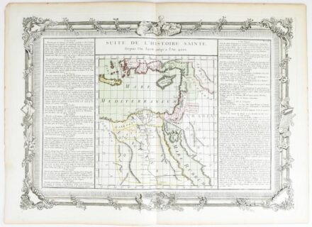 Brion de la Tour, Louise (1743-1830): Suite De L'Histoire-Sainte Depuis L'An 3976 Jusqu'? l'An 4000 - A Szentföld és Ciprus térképe. Megjelent: Atlas général et élémentaire pour l'Etude de la géographie et de l'histoire moderne di Louis Brion de la Tour,