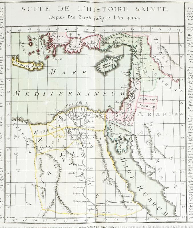 Brion de la Tour, Louise (1743-1830): Suite De L'Histoire-Sainte Depuis L'An 3976 Jusqu'? l'An 4000 - A Szentföld és Ciprus térképe. Megjelent: Atlas général et élémentaire pour l'Etude de la géographie et de l'histoire moderne di Louis Brion de la Tour, - Image 2