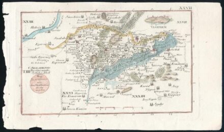 1804 Czetter Sámuel (1765-1829 k.): Zala vármegye térképe a Balatonnal. C[omitatus] Szaladiensis In: [Korabinszky János Mátyás]: Korabinsky, Johann Matthias: Atlas Regni Hungariae Portatilis LVIII. Bécs, 1804. Schaumburg und Compagnie, színezett rézmetsze