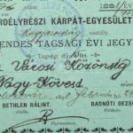 1898 Az Erdélyrészi Kárpát Egyesület rendes tagsági évi jegy Nagy-Kövesd város részére - Image 2