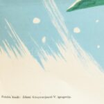 1957 Ajándékozzon könyvet, plakát, hajtva, Bócz István grafikája, hajtásnyomokkal, 82×57 cm - Image 2
