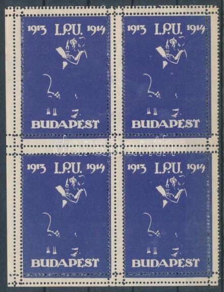 1913 IPU emlékív (betapadás) / souvenir sheet (gum disturbance)