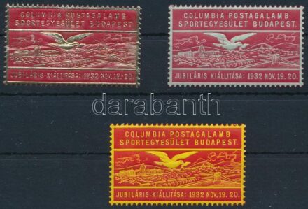 1932 3 klf Columbia postagalamb sportegyesület Budapest levélzáró