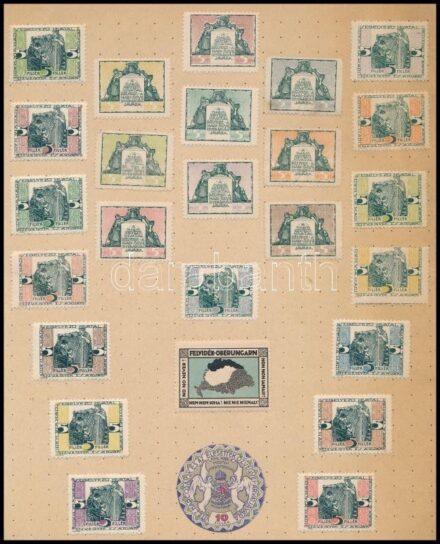 26 db hadigondozás levélzáró lapra ragasztva