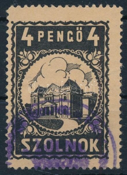 Szolnok városi illetékbélyeg 4P
