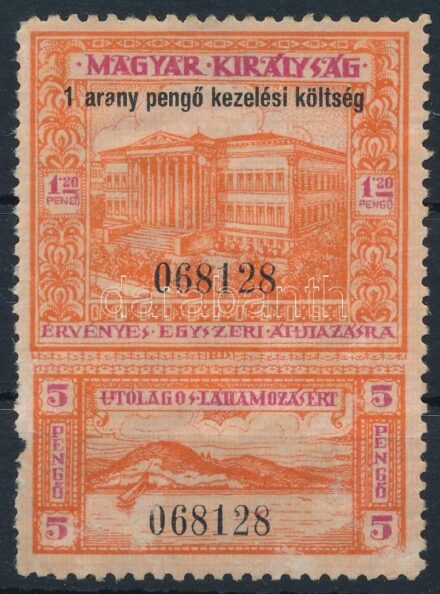 1 arany pengő kezelési költség