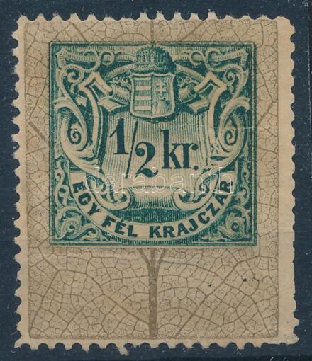 1876 1/2kr okmánybélyeg