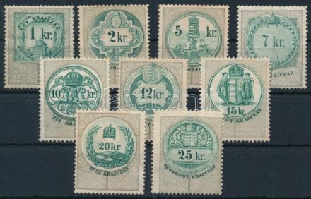 1891 9 db okmánybélyeg