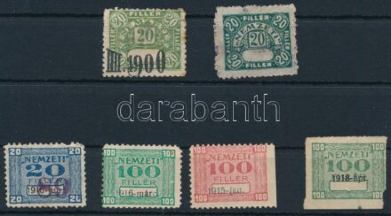 6 db Nemzeti illetékbélyeg