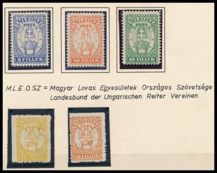 1924 MLEOSZ 5 db tagdíjjegy, ritka!