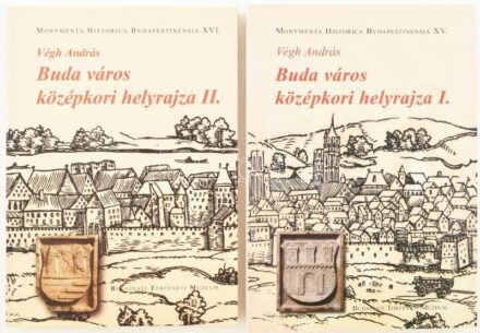 Végh András: Buda város középkori helyrajza I-II. köt. Monumenta Historica Budapestinensia XV-XVI. Bp., 2006-2008, Budapesti Történeti Múzeum. Kiadói papírkötés, jó állapotban.