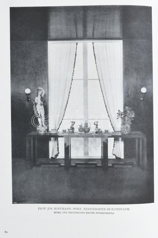Alexander Koch's Neuzeitlicher Wohnungskultur című könyvsorozatának kötete: Schlafzimmer. Berlin, 1921. kiadói egészvászon kötésben, Rengeteg illusztrációval, nagyon sok magyar vonatkozású közötte pl Kozma. - Image 4
