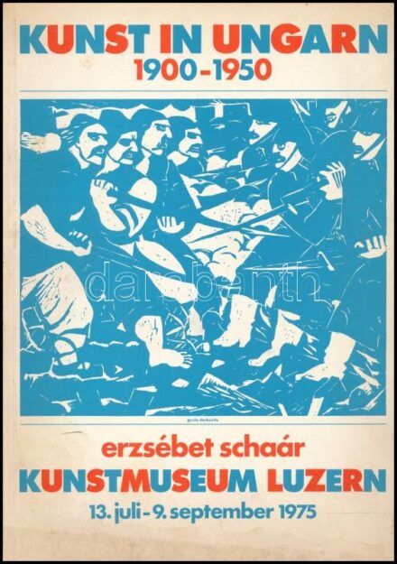 Kunst in Ungarn 1900-1950. (Kiállítási katalógus). Szerk.: Marianne Eigenheer. Luzern, 1975, Kunstmuzeum Luzern. Fekete-fehér fotókkal illusztrálva, többek közt Aba-Novák Vilmos, Bortnyik Sándor, Csók István, Csontváry-Kosztka Tivadar, Derkovits Gyula mun