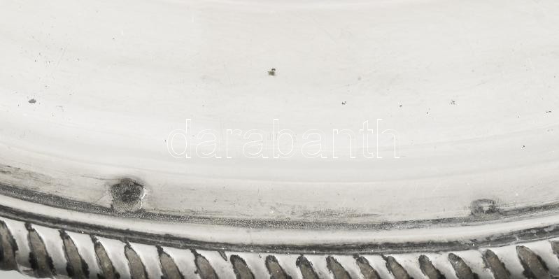 Ezüst (Ag) tálca XX. sz eleje, Dianás jelzéssel, T mesterjeggyel. Össz 1060 g 48x35 cm - Image 4