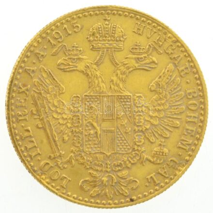 Ausztria 1915. Dukát Au "Ferenc József" utánveret (3,48g/0.986) T:P apró ü. / Austria 1915. 1 Ducat Au "Franz Joseph" restrike (3,48g/0.986) C:P tiny ding Krause KM#2267