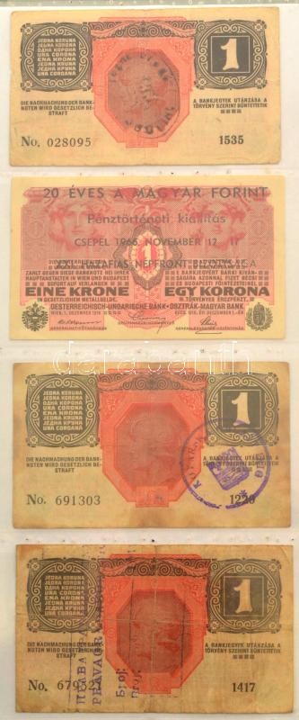 1902-1920. 36db-os Korona bankjegy tétel mind felülbélyegzéssel vagy bélyeggel ellátva, továbbá hamis bélyegzések is találhatóak a gyűjteményben, többek között hamis Szerb-Horvát-Szlovén Királyság felülbélyegzés, "Bács-Bodrog-Vármegye Zombori Járás"