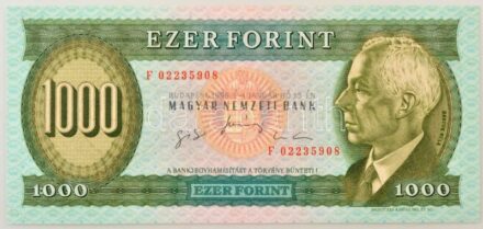 1996. 1000Ft "F 02235908" ritka betűjel! T:AU / Hungary 1996. 1000 Forint "F 02235908" rare serial! C:AU