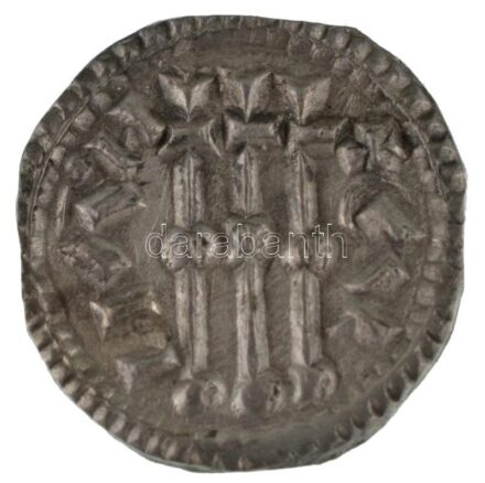 1095-1116. Denár Ag "Kálmán" (0,43g) T:AU patina Hungary 1095-1116. Denar Ag "Coloman" (0,43g) C:AU patina Huszár: 34., Unger I.: 30.