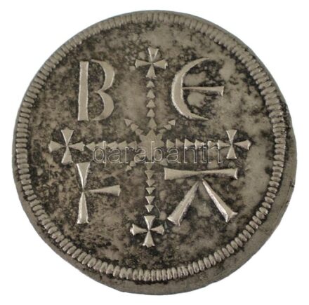 1172-1196. Denár Ag "III. Béla" hátlapvariáns: "B" (0,46g) T:AU patina RRR! / Hungary 1172-1196. Denár Ag "Béla III" reverse variant: "B" (0,46g) C:AU patina RRR! Huszár: 65.var., Unger I.: 102.var.
