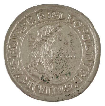 1669K-B 6kr Ag "I. Lipót" (3,30g) T:AU,XF kis patina / Hungary 1669K-B 6 Kreuzer Ag "Leopold I" (3,30g) C:AU,XF small patina Huszár: 1450., Unger II.: 1072.