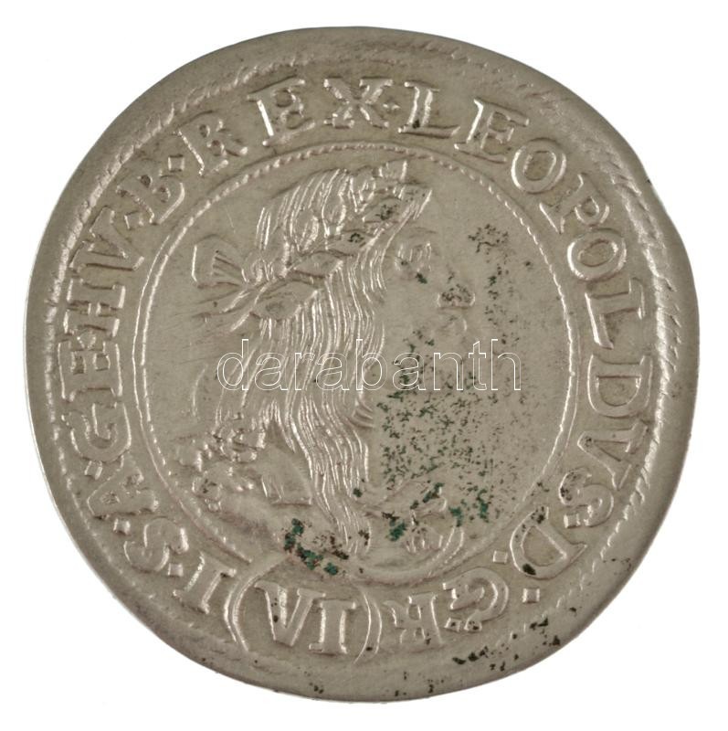 1669K-B 6kr Ag "I. Lipót" (3,30g) T:AU,XF kis patina / Hungary 1669K-B 6 Kreuzer Ag "Leopold I" (3,30g) C:AU,XF small patina Huszár: 1450., Unger II.: 1072.