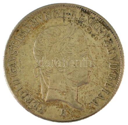 1848B 20kr Ag "V. Ferdinánd" T:AU juszt. / Hungary 1848B 20 Kreuzer Ag "Ferdinand V" C:AU adjusted Huszár: 2081., Unger III.: 1419.