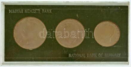 1948. 5Ft Ag "Petőfi" + 10Ft Ag "Széchenyi" + 20Ft Ag "Táncsics" - "Szabadságharc sor" sérült, zöld MNB tokban T:UNC kis patina Adamo EM1, EM2, EM3 / Hungary 1948. 5 Forint Ag "Petőfi" + 10 Forint Ag "Széchenyi" + 20 Forint Ag "Táncsics" in damaged, green