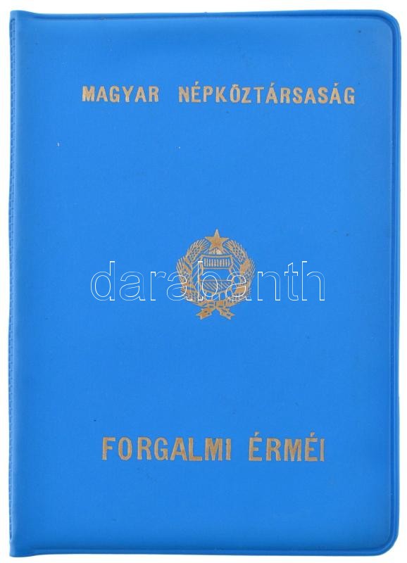 1986. 2f-20Ft (10xklf) forgalmi sor, "Magyar Népköztársaság - forgalmi érméi" feliratú kék műbőrtokban T:UNC Hungary 1986. 2 Fillér - 20 Forint (10xdiff) coin set in blue faux leather case, with "Magyar Népköztársaság - forgalmi érméi (Circulating coins o - Image 3