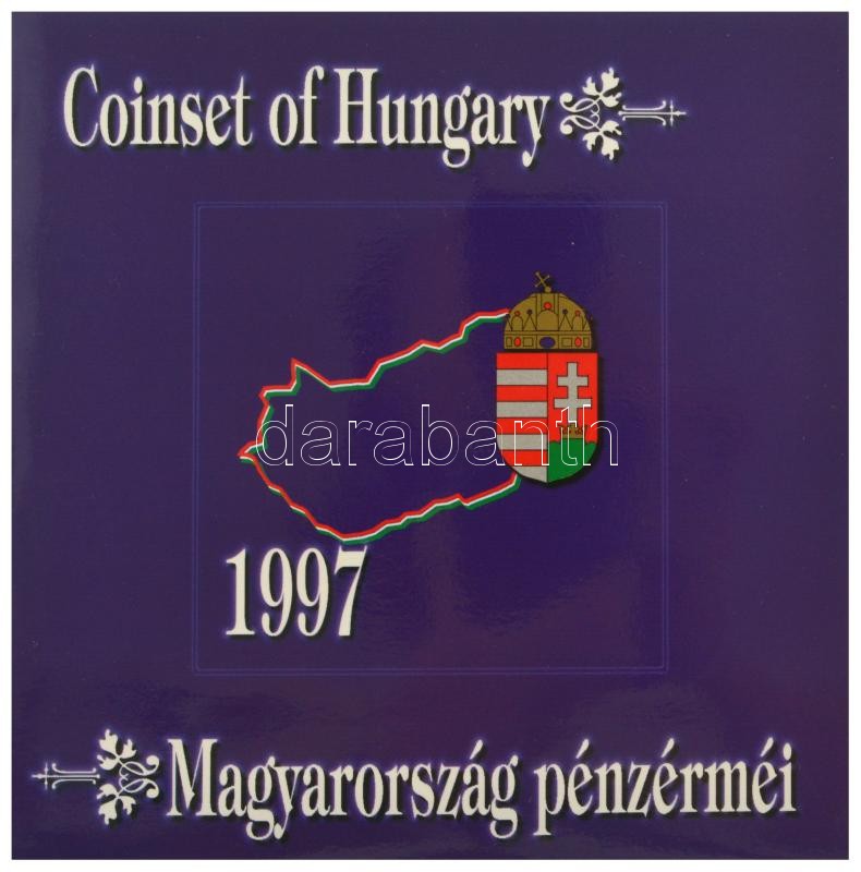 1997. 50f-200Ft (10xklf) "Magyarország pénzérméi" forgalmi sor dísztokban . A belső tokon a ragasztás részben elengedett. T:PP kis patina / Hungary 1997. 50 Fillér - 200 Forint (10xdiff) "Magyarország pénzérméi (Coins of Hungary)" coin set in case. The gl - Image 3