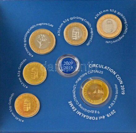 2009. 200Ft "MINTA" felirattal (5xklf, az automaták tesztelésére készült zseton) + 2019. 200Ft, 500 példányban készült "A tervektől a megvalósulásig" érmeszett karton dísztokban. 500 példány készült! T:AU,XF R! Hungary 2009. 200 Forint with "MINTA (specim