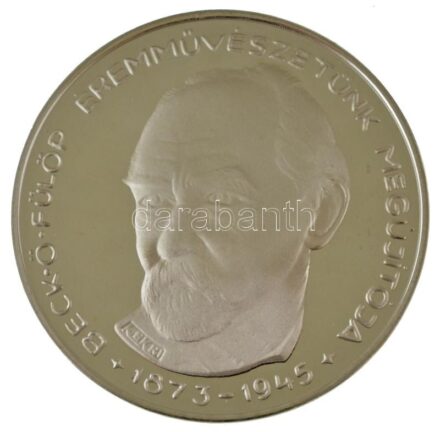 Kelemen Kristóf (1922-2001) 2005. "MÉE / Beck Ö. Fülöp éremművészetünk megújítója" Ag emlékérem kapszulában (33,96g/0.925/42,5mm) T:PP / Hungary 2005. "MÉE / Beck Ö. Fülöp innovator of our medal art" Ag medallion hallmarked on the edge, in capsule (33,96g