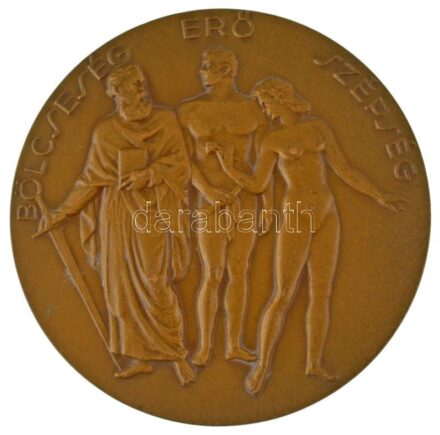 Reményi József (1887-1977) 1949. "A Magyarországi Szabadkőművesség 200 Éves Fennállása Emlékére / Bölcseség - Erő - Szépség" kétoldalas bronz emlékérem, peremén 107-es sorszámmal (60mm) T:AU,XF / Hungary 1949. "200th Anniversary of the Hungarian Freemason