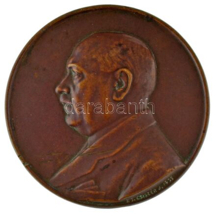 Zsákodi Csiszér János (1883-1953) 1935. "Hóman Bálint M. Kir. Vallás- és Oktatásügyi miniszter 50. születésnapja emlékére" kétoldalas Br emlékérem (78mm) T:XF karcok, ü. / Hungary 1935. "For the 50th Birthday of Bálint Hóman Secretary of Religion and Educ