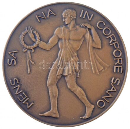 Csehszlovákia 1928-1938. "MENS SA NA IN CORPORE SANO / Csehszlovákiai Magyar Testnevelő Szövetség" kétoldalas Br sport emlékérem (71,52g/60mm) T:1- / Czechoslovakia ~1920-1930. "Csehszlovákiai Magyar Testnevelő Szövetség (Hungarian Gym Association in Czec