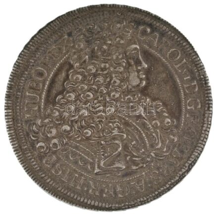 Ausztria 1716. Tallér Ag "VI. Károly" Bécs (28,91g) T:AU patina, peremen 2 helyen ~8mm hosszúságban ellaposodó mintázat (fülnyom?) / Austria 1716. Thaler Ag "Karl (Charles) VI" Vienna (28,91g) C:AU patina, ~8mm flattened pattern on the edge in 2 places (e