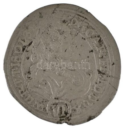 Német Államok / Württemberg-Oels 1714CVL 6kr Ag "II. Frigyes Károly" (2,94g) T:VF,F / German States / Württemberg-Oels 1714CVL 6 Kreutzer Ag "Friedrich Carl II" (2,94g) C:VF,F Krause KM#80