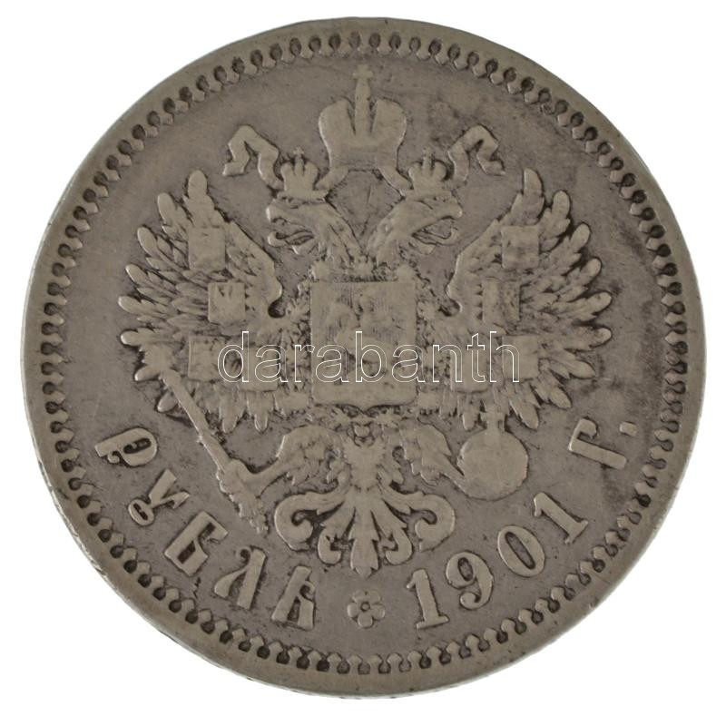 Orosz Birodalom 1901. 1R Ag "II. Miklós" kapszulában T:VF,F Russian Empire 1901. 1 Ruble Ag "Nicholas II" in capsule C:VF,F Krause Y#59.3 - Image 2