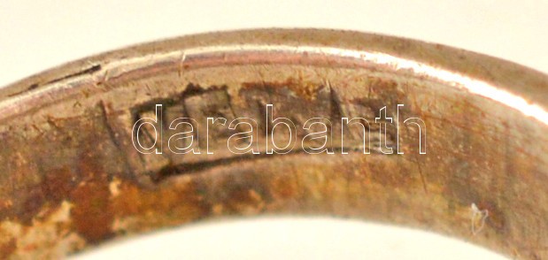 Osztrák-Magyar Monarchia ~1915."1914-1915" jelzett Ag propaganda gyűrű "W. Singer" gyártói jelzéssel, Patrona Hungariae ábrázolással (2,75g/50-es méret) / Austro-Hungarian Monarchy ~1915. "1914-1915" hallmarked Ag propaganda ring with "W. Singer" maker's - Image 4