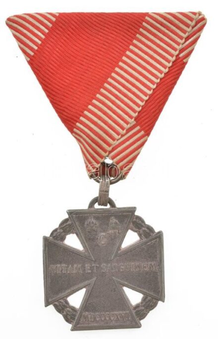 1916. "Károly-csapatkereszt" Zn kitüntetés mellszalagon T:AU / Hungary 1916. "Charles Troop Cross" Zn decoration with original ribbon C:AU NMK 295.